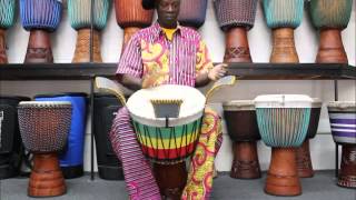 Drumskull Drums amp Bolokada Conde  Guinea Lenke wood Djembe [upl. by Poll]