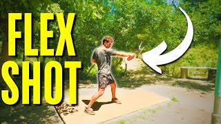 How To Throw A Flex Shot  Beginner Tips Most Valueable Shot In Disc Golf [upl. by Ralfston]