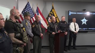 Law enforcement officials hold press conference after fatal shooting of Ohio Amber Alert suspect [upl. by Ingraham]