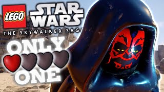 Can I Beat LEGO Star Wars The Skywalker Saga with ONLY 1 HEART  DAY 2 [upl. by Weingarten]