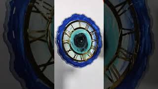 Resin Evil eye clock resinartindia resin resinart resinclock evileye clock resindiy [upl. by Fontes]