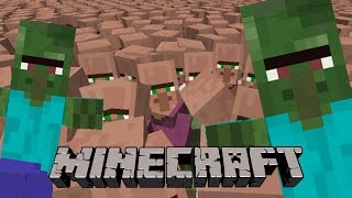 MINECRAFT  1000 Villagers  VS  ZOMBIES [upl. by Barcroft]