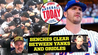 Benches clear as Yanks and Os have wild weekend  Baseball Today [upl. by Brout]