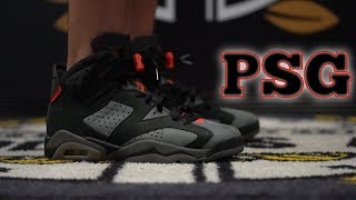 AIR JORDAN 6 PSG ON FEET [upl. by Ciccia372]