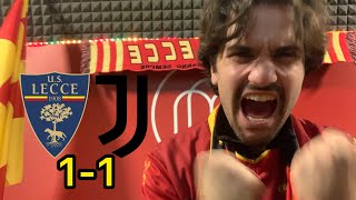 LECCEJUVENTUS 11 💛❤️NON MORIAMO MAIII🔥COSÌ VI VOGLIO▶️SERIE A ENILIVE 20242025 [upl. by Eamaj794]