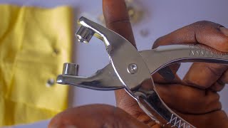 How to use an EYELET PLIER correctly [upl. by Carrick]