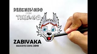 ZABIVAKA  Mascote COPA 2018 Desenhando com Thiago 215 [upl. by Anwahsal]