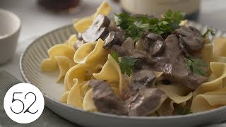 SlowCooker Beef Stroganoff With Mushrooms [upl. by Eidnak492]