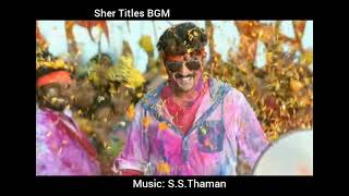 Sher movie Titles BGM  Kalyan Ram  Thaman S [upl. by Hort]