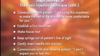 YouTube Malameds Local Anesthesia 07 Basic Injection Technique [upl. by Epuladaugairam]