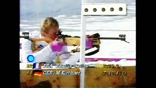 1221992 Albertville Winter Olympic Games Mens 10 kilometre sprint biathlon Ampumahiihto [upl. by Bonina]