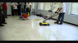 How to Strip Floors with BrushesNOT PADS [upl. by Rehsu]