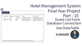 Hotel Management System  Final Year Project  Flat Design UI  Part 15 [upl. by Sherie]