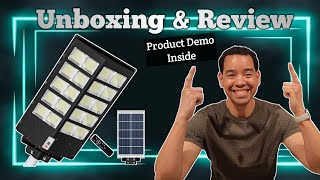 Brighten Your Outdoors 2400W Solar Street Lights Review  Motion Sensor amp Dusk to Dawn [upl. by Aneis]