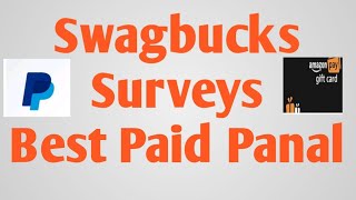 Swagbucks best paid worldwide survey website for influencers [upl. by Iey]