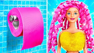 RICH VS BROKE BARBIE EXTREME MAKEOVER 🎀✨ Brilliant Gadgets and Cool Doll’s Hacks by 123 GO [upl. by Lachance]