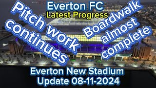 Everton FC New Stadium At Bramley Moore Dock Update 08112024 [upl. by Adnertal]