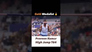 Praveen kumar won gold medal in high jump t64 in Paralympics highjump longjump shortsfeed shorts [upl. by Bloch]