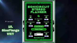 Sonicircuit Flanger VST VST3 Audio Unit Plugins Stereo Effect Virtual Stompbox Pedalboard Guitar FX [upl. by Calista]