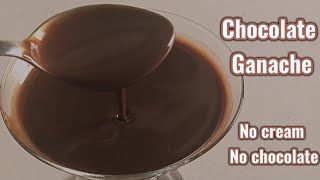 Chocolate ganache recipe  Chocolate ganache with cocoa powder  No cream No chocolate [upl. by Deery]