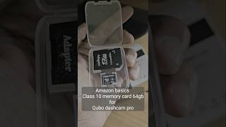 Amazon basics memory card for Qubo dashcam pro 👍 microsdcard qubo dashcam [upl. by Grider]