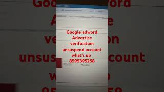 Google adword unsuspend account whats up 8595395258 [upl. by Shannon]