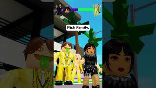 ADDAMS FAMILY VS RICH FAMILY IN ROBLOX 🏓🪐 shorts [upl. by Adrea]