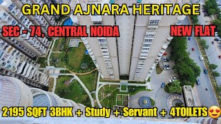 2195 sqft 3 BHK  Study  Servant Resale property Grand Ajnara Heritage Sec 74 Noida  7037393053 [upl. by Halla881]