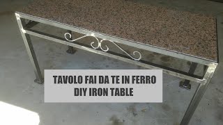 Tavolo Fai Da Te in Ferro e Marmo  DIY Iron Table [upl. by Lerner]