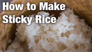 How to make sticky rice Thai street food style [upl. by Aedrahs]