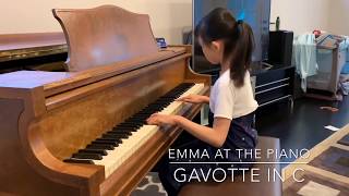 Gavotte in C  George Philipp Telemann  Emma at the Piano 8 years old [upl. by Ailugram]