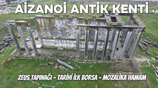 Aizanoi Antik Kenti  Zeus Tapınağı  Tarihi İlk Borsa  Mozalika Hamam kütahya Gezilecek yerler [upl. by Nauqyaj]