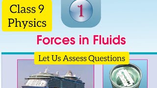 Class 9 Forces in Fluids Textual Question Answers l Let Us Assess l Physics Unit 1Scert Kerala [upl. by Khano]