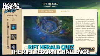 Rift Herald Quiz Answer  Wild Rift [upl. by Aioj]