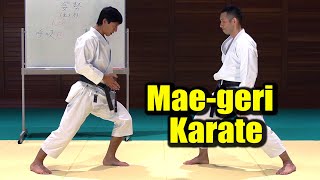 【Karate】How to hit quotMaegeriquot Front kick from any distance【Tatsuya Naka】 [upl. by Cohby]