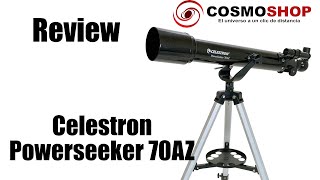 ⭐Review 🔭 Telescopio Celestron Powerseeker 70AZ 21036🌟 🛠Como viene 🌞 que incluye 🌑 para que sirve 🪐 [upl. by Geibel396]