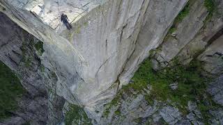 Above Pulpit Rock Norway shot with drone in 4K filmed with DJI Mavic Pro [upl. by Hershell]