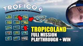 Tropico 6 Tropicoland mission 6 full playthrough  win with gameplay [upl. by Mariann]