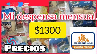 Mi despensa mensual 1300 con precio 😘 [upl. by Siduhey]