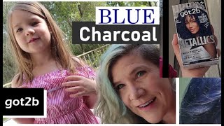 Schwarzkopf got2b Metallics Blue Charcoal Hair Color Review [upl. by Ellehcer756]