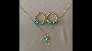 Masterclass  Arracadas y Collar de Flor con Howlite y Turquesa  Karati [upl. by Verne967]