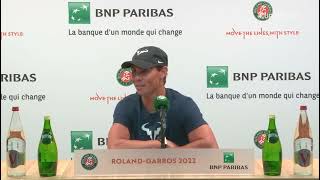 Rafael Nadal Press conference  SF RG22 [upl. by Gillmore432]