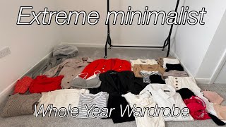 Extreme Minimalism Wardrobe for the Whole Year  Wardrobe Tour [upl. by Doreg]