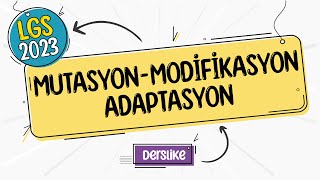 Mutasyon Modifikasyon Adaptasyon  LGS 2023 [upl. by Anjanette]