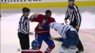 Joffrey Lupul vs PK Subban Feb 12 2011 [upl. by Oberstone895]