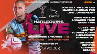 Live Commentary from Harlequins v Newcastle plus you can win Harlequins training kit [upl. by Haily903]