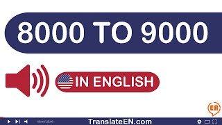 Numbers 8000 To 9000 In English Words [upl. by Alair187]