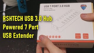 RSHTECH USB 30 Hub Powered 7 Port UNBOXINGREVIEW [upl. by Schlesinger491]