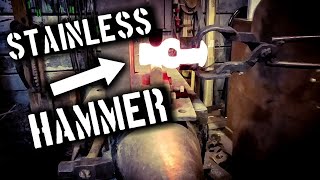 Forging a Hammer by Hand from Stainless Steel Part 1 [upl. by Merilyn]