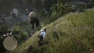 How to hunt Grizzly Bear without a weapon in RDR2 [upl. by Yevreh198]